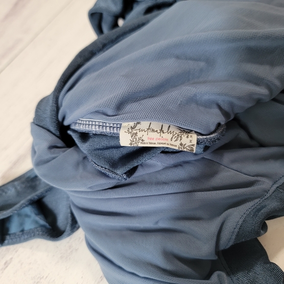 Free People Blue Sleeveless Drape Bodysuit - Picture 7 of 8